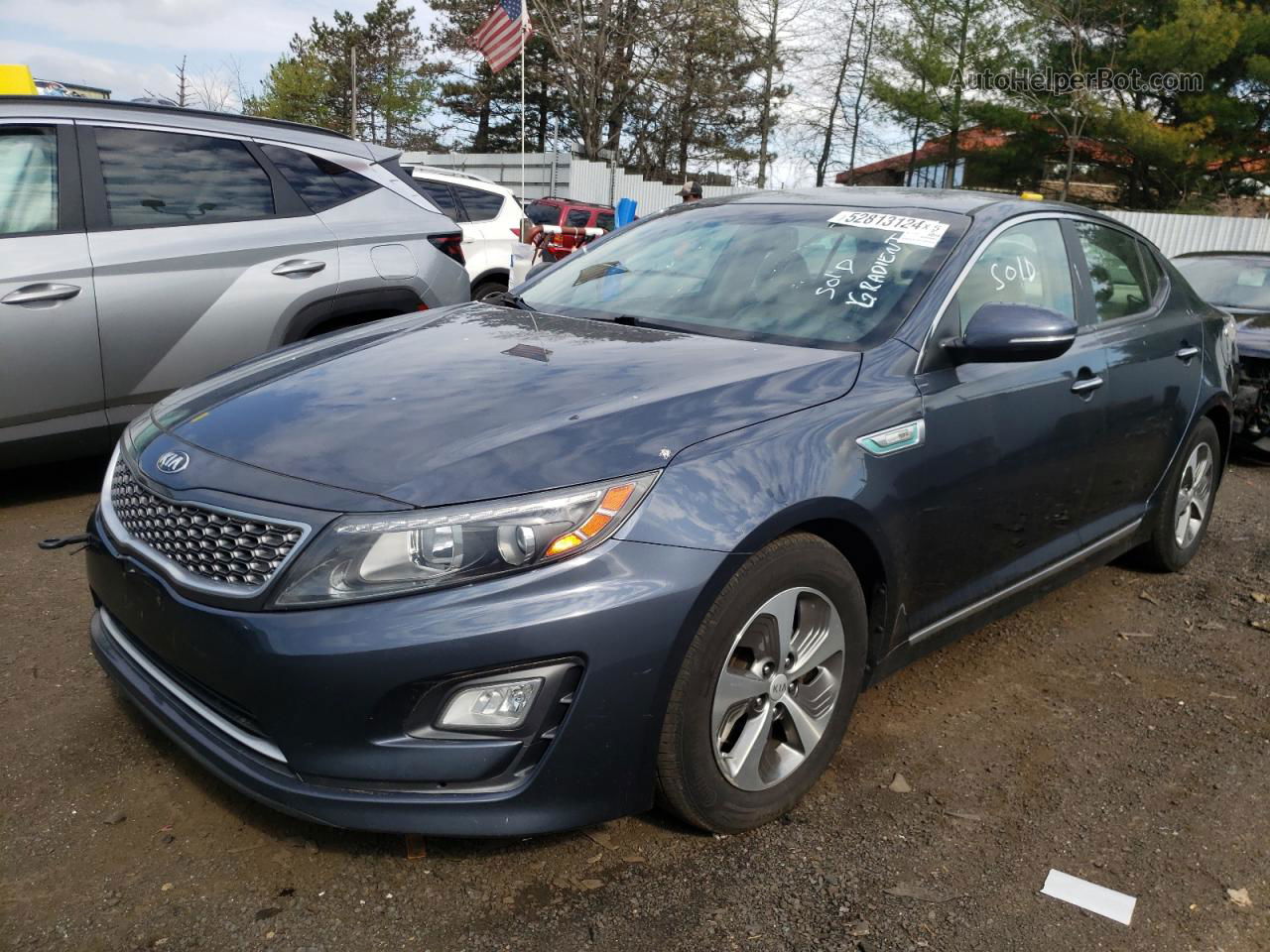 2015 Kia Optima Hybrid Blue vin: KNAGM4AD8F5079194