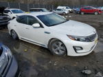 2014 Kia Optima Hybrid White vin: KNAGM4AD9E5075542