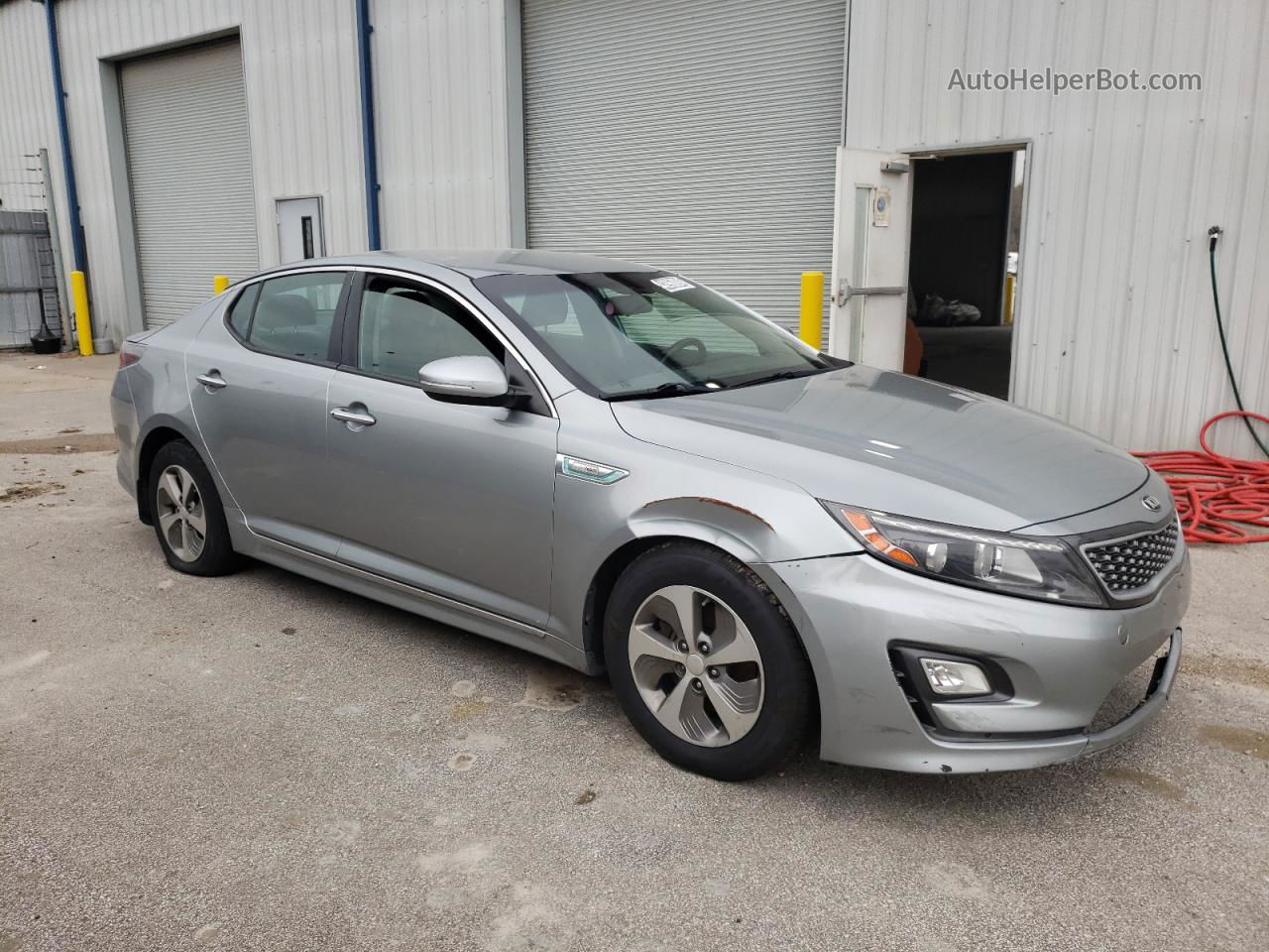 2015 Kia Optima Hybrid Silver vin: KNAGM4AD9F5078488