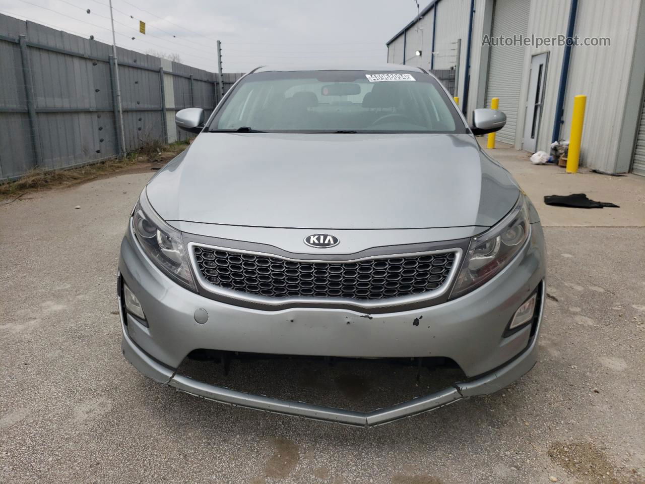 2015 Kia Optima Hybrid Silver vin: KNAGM4AD9F5078488