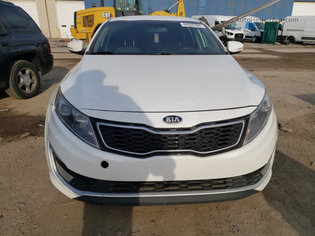 2013 Kia Optima Hybrid White vin: KNAGM4ADXD5058375