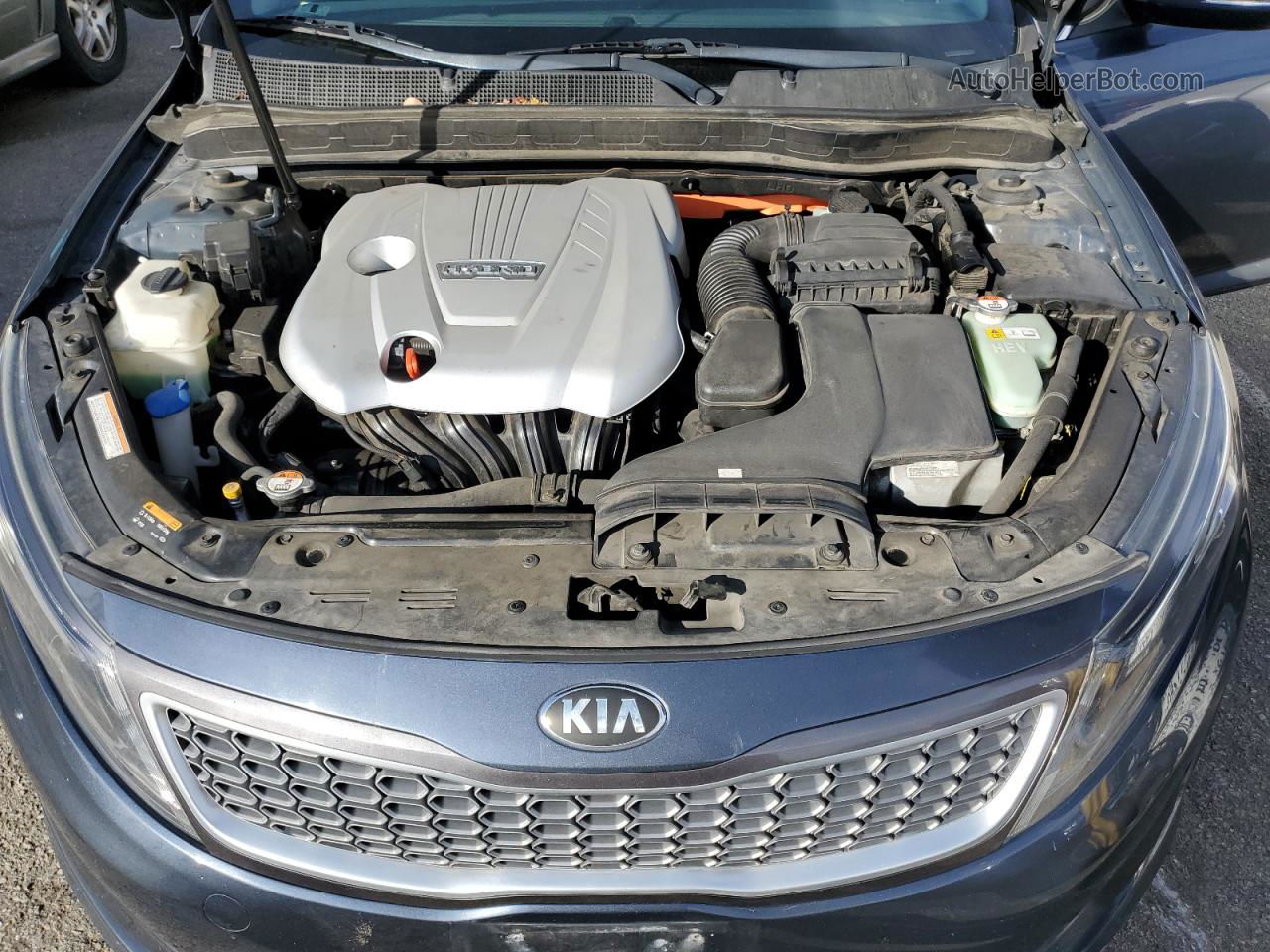 2014 Kia Optima Hybrid Синий vin: KNAGM4ADXE5065926