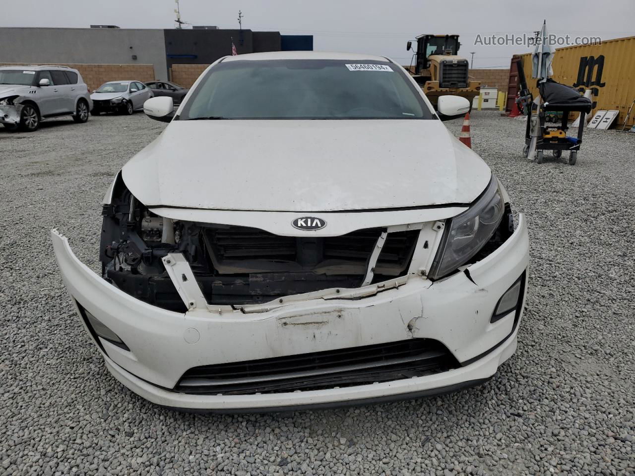 2014 Kia Optima Hybrid White vin: KNAGM4ADXE5068065