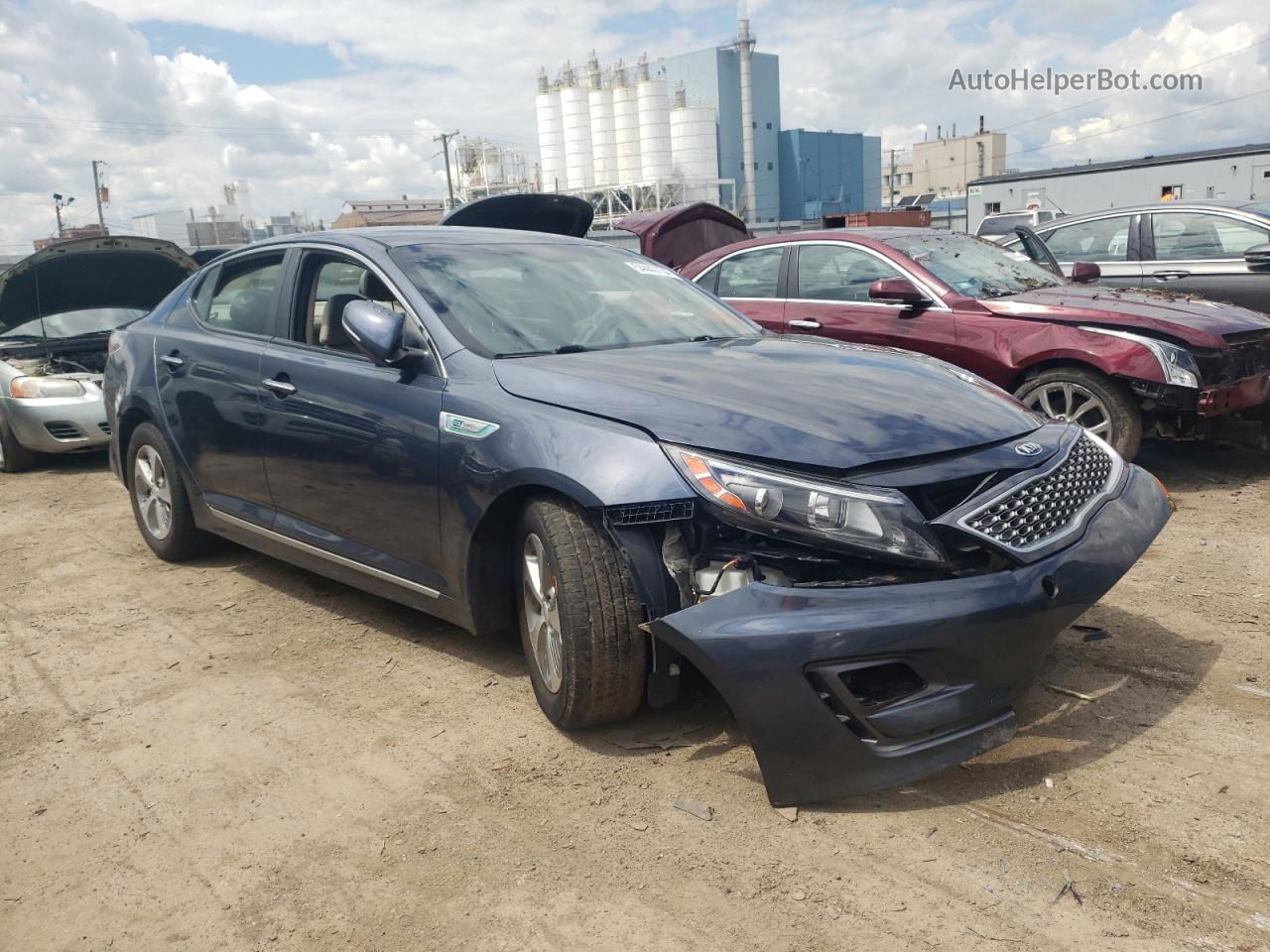 2015 Kia Optima Hybrid Blue vin: KNAGM4ADXF5082310