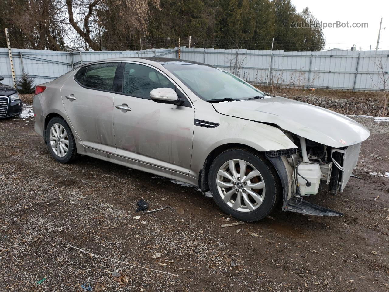 2014 Kia Optima Ex White vin: KNAGN4A71E5509718