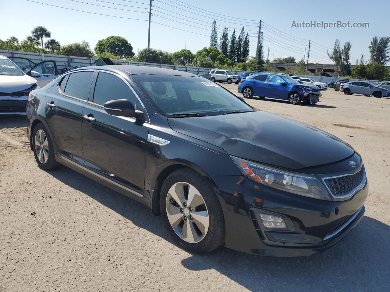 2014 Kia Optima Hybrid Черный vin: KNAGN4AD0E5068895