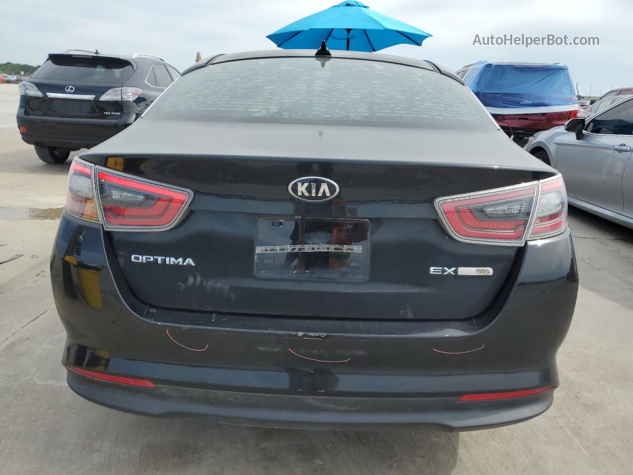 2014 Kia Optima Hybrid Black vin: KNAGN4AD0E5075507