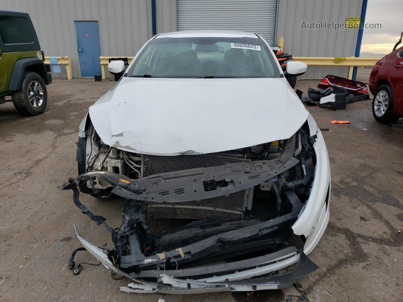 2015 Kia Optima Hybrid White vin: KNAGN4AD0F5081079