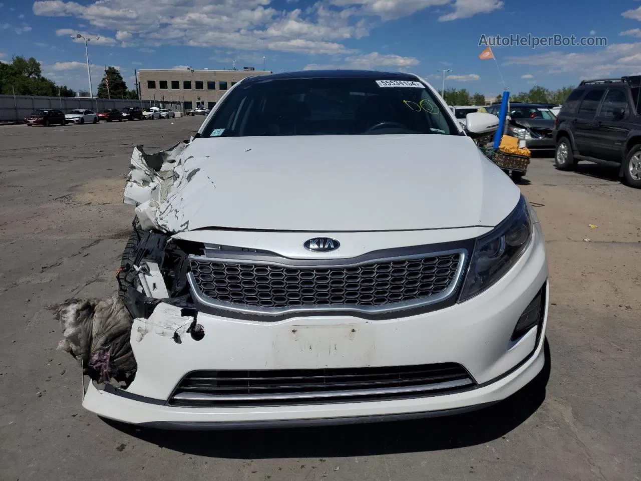 2016 Kia Optima Hybrid Белый vin: KNAGN4AD1G5093162