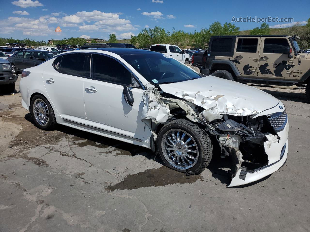 2016 Kia Optima Hybrid White vin: KNAGN4AD1G5093162