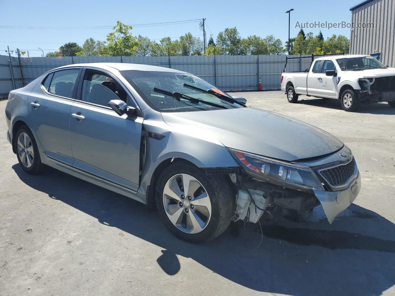 2016 Kia Optima Hybrid Silver vin: KNAGN4AD1G5098510