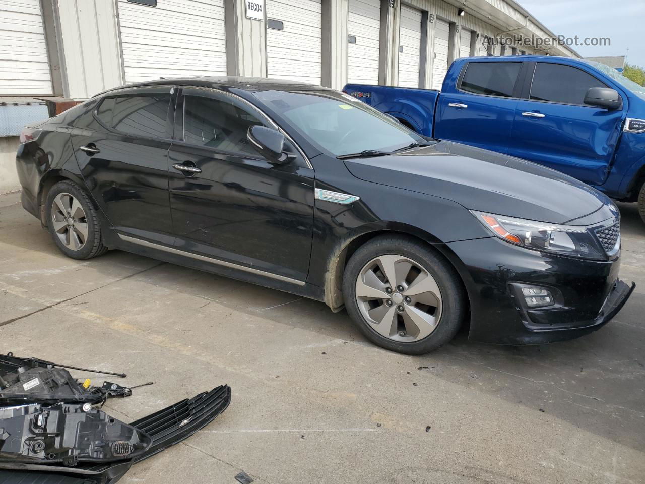 2016 Kia Optima Hybrid Black vin: KNAGN4AD2G5095096