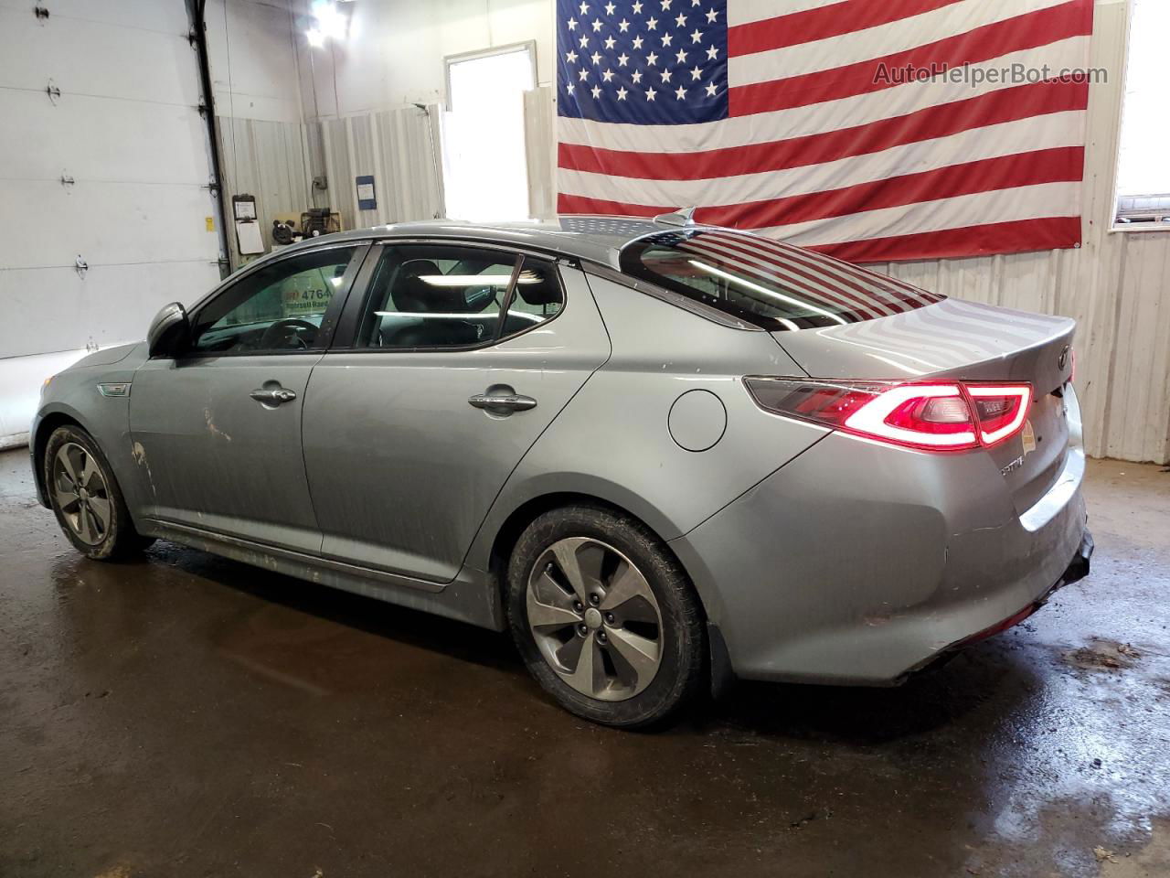 2014 Kia Optima Hybrid Silver vin: KNAGN4AD3E5074562