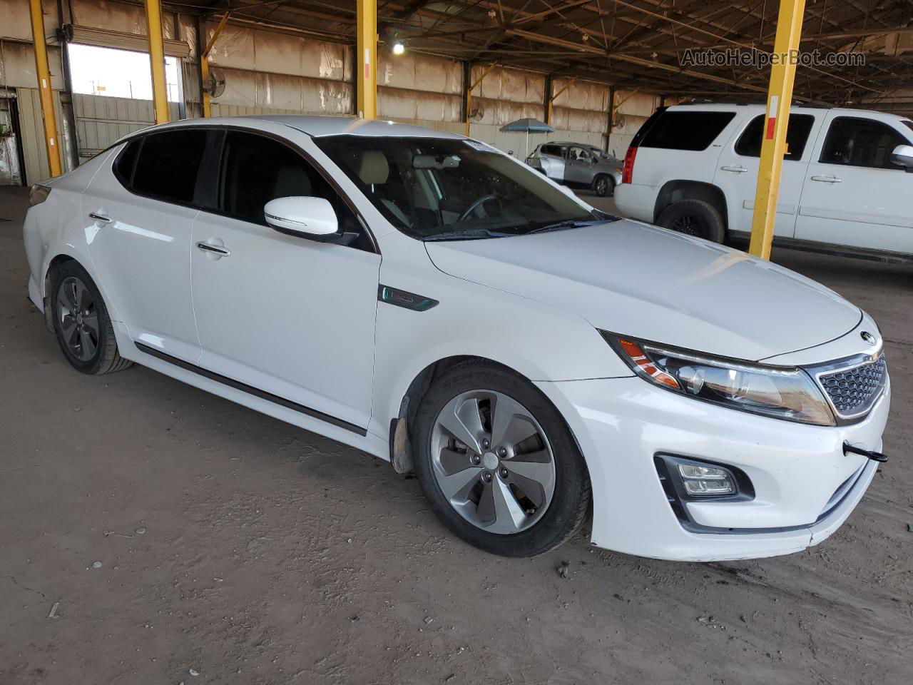 2016 Kia Optima Hybrid White vin: KNAGN4AD3G5093924