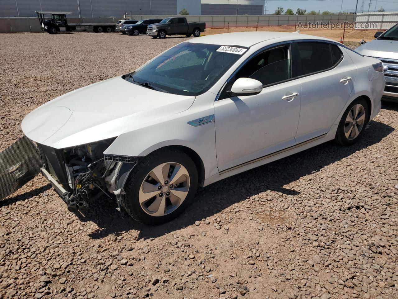 2016 Kia Optima Hybrid White vin: KNAGN4AD3G5099061