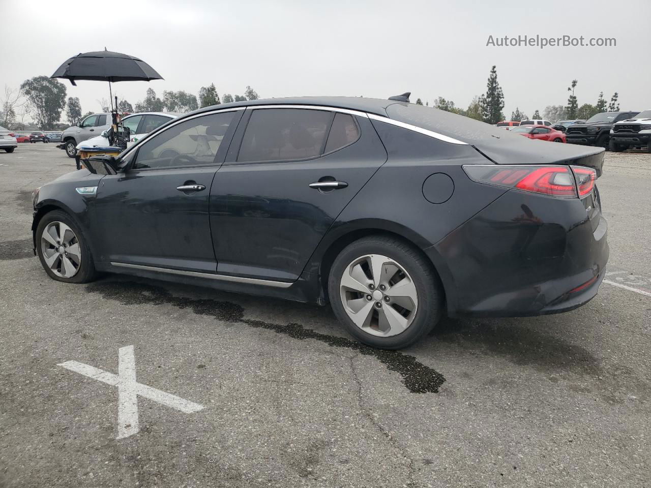 2016 Kia Optima Hybrid Black vin: KNAGN4AD4G5099229