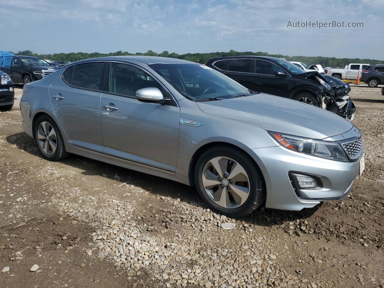 2014 Kia Optima Hybrid Серый vin: KNAGN4AD5E5069380