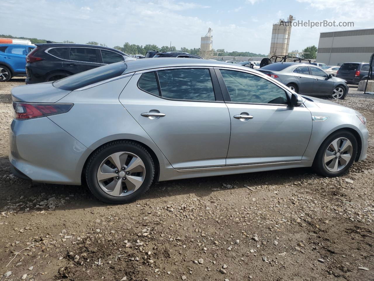 2014 Kia Optima Hybrid Серый vin: KNAGN4AD5E5069380