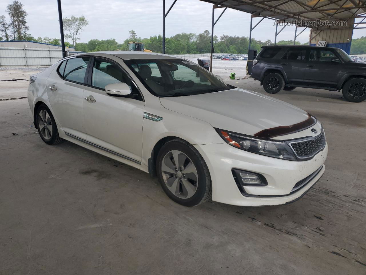 2014 Kia Optima Hybrid Белый vin: KNAGN4AD5E5073123