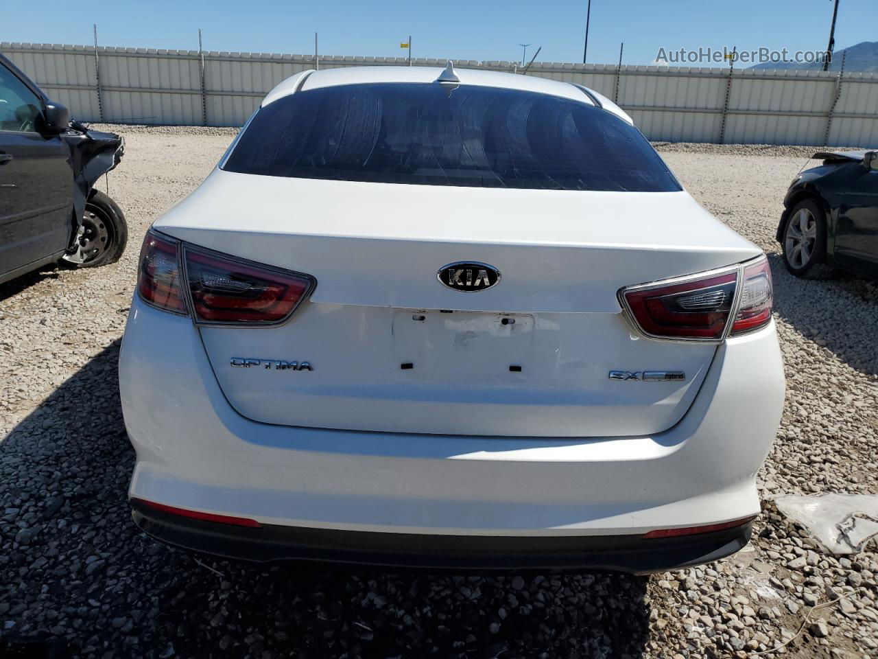 2015 Kia Optima Hybrid White vin: KNAGN4AD5F5080901