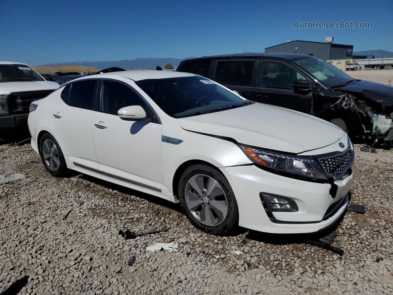 2015 Kia Optima Hybrid Белый vin: KNAGN4AD5F5080901