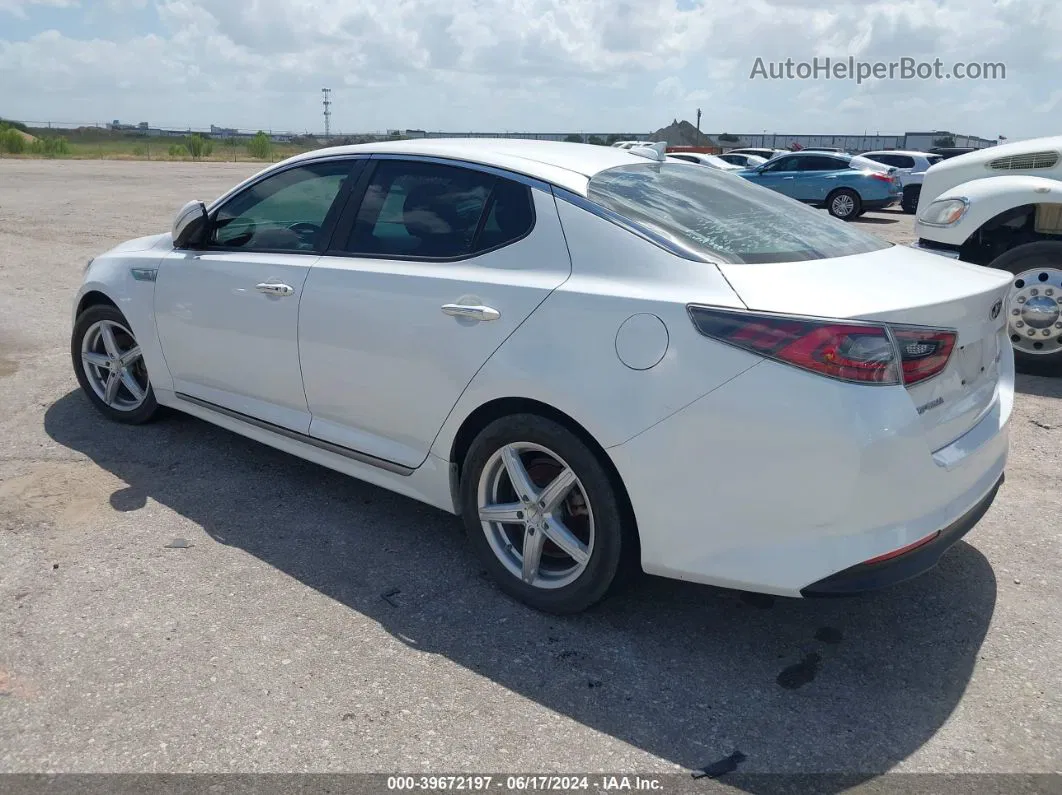 2014 Kia Optima Hybrid Ex White vin: KNAGN4AD6E5066018