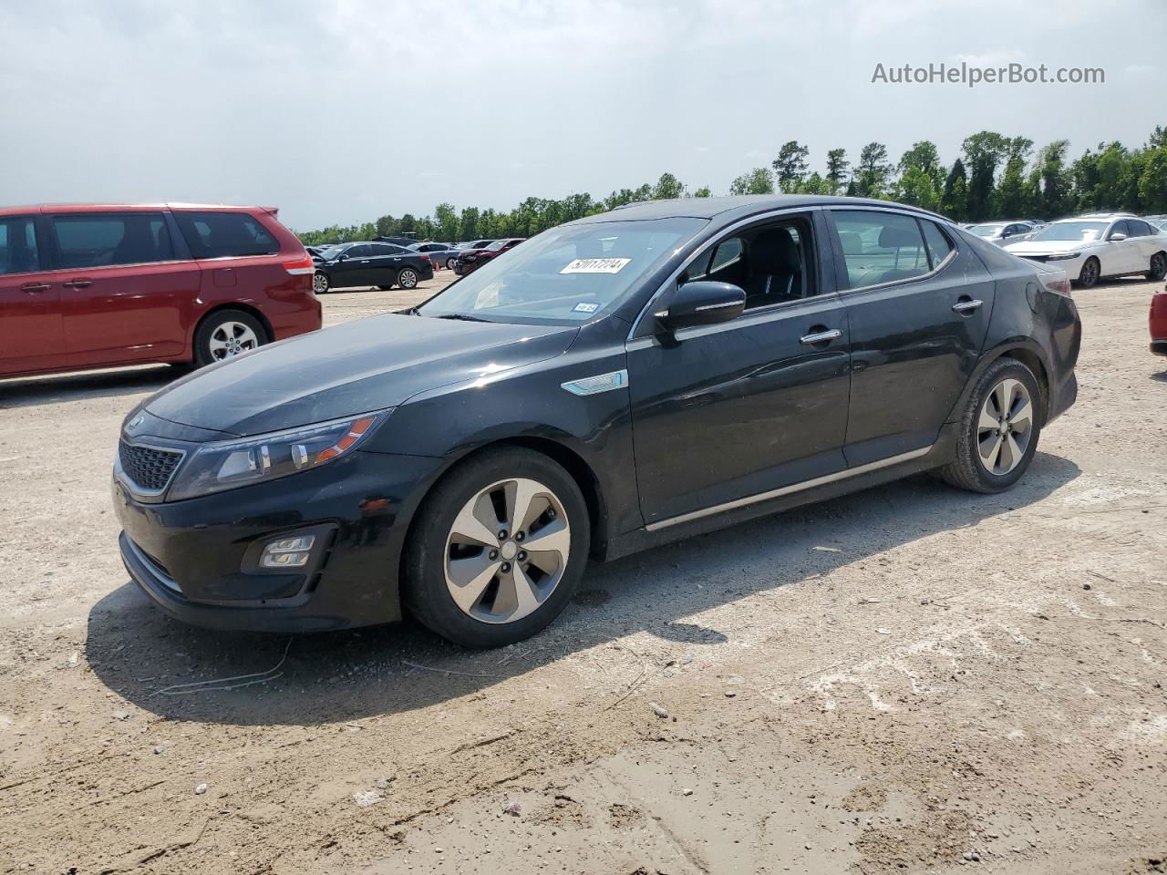 2014 Kia Optima Hybrid Черный vin: KNAGN4AD6E5074071