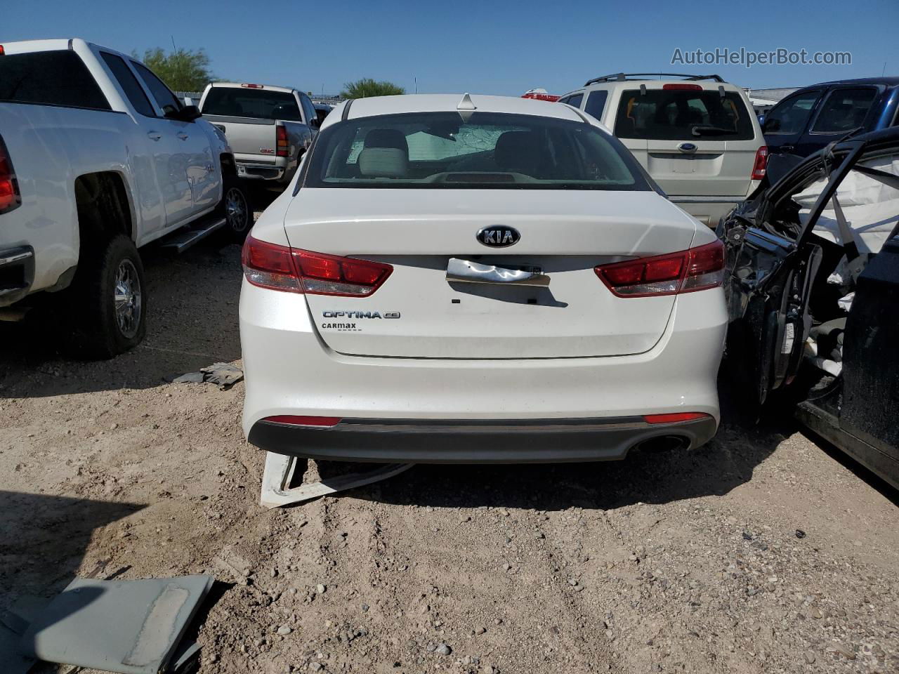 2016 Kia Optima Lx White vin: KNAGT4L30G5073138