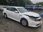 2018 Kia Optima Lx White vin: KNAGT4L31J5235754