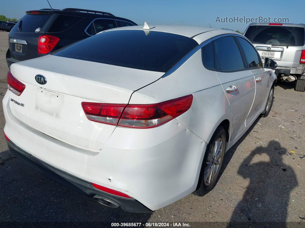 2016 Kia Optima Lx White vin: KNAGT4L32G5077790