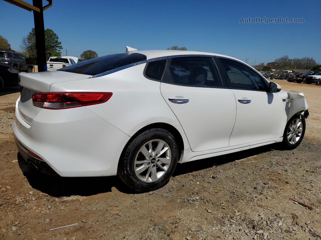 2016 Kia Optima Lx White vin: KNAGT4L34G5072347