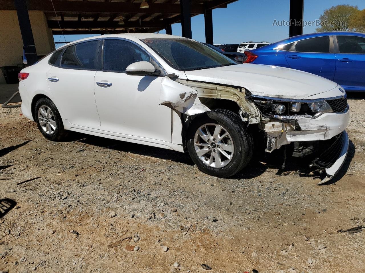 2016 Kia Optima Lx Белый vin: KNAGT4L34G5072347