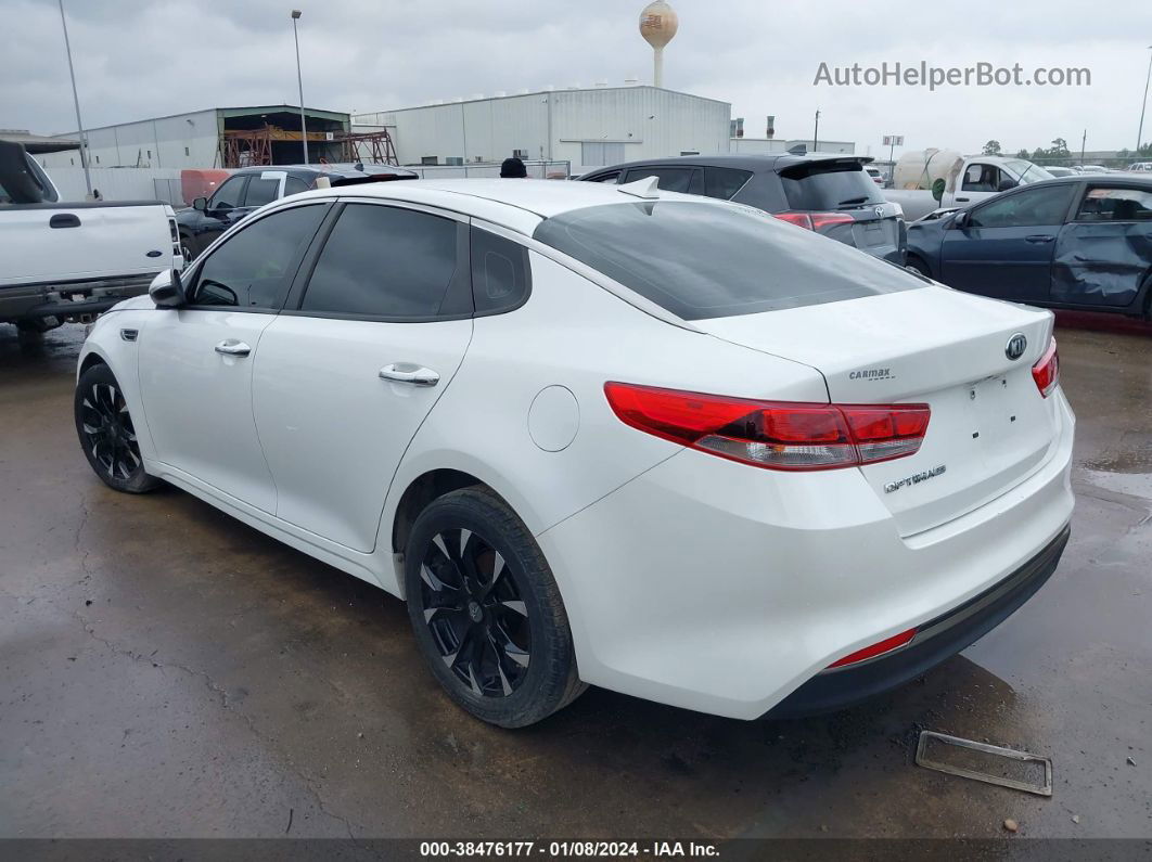 2016 Kia Optima Lx White vin: KNAGT4L34G5084644