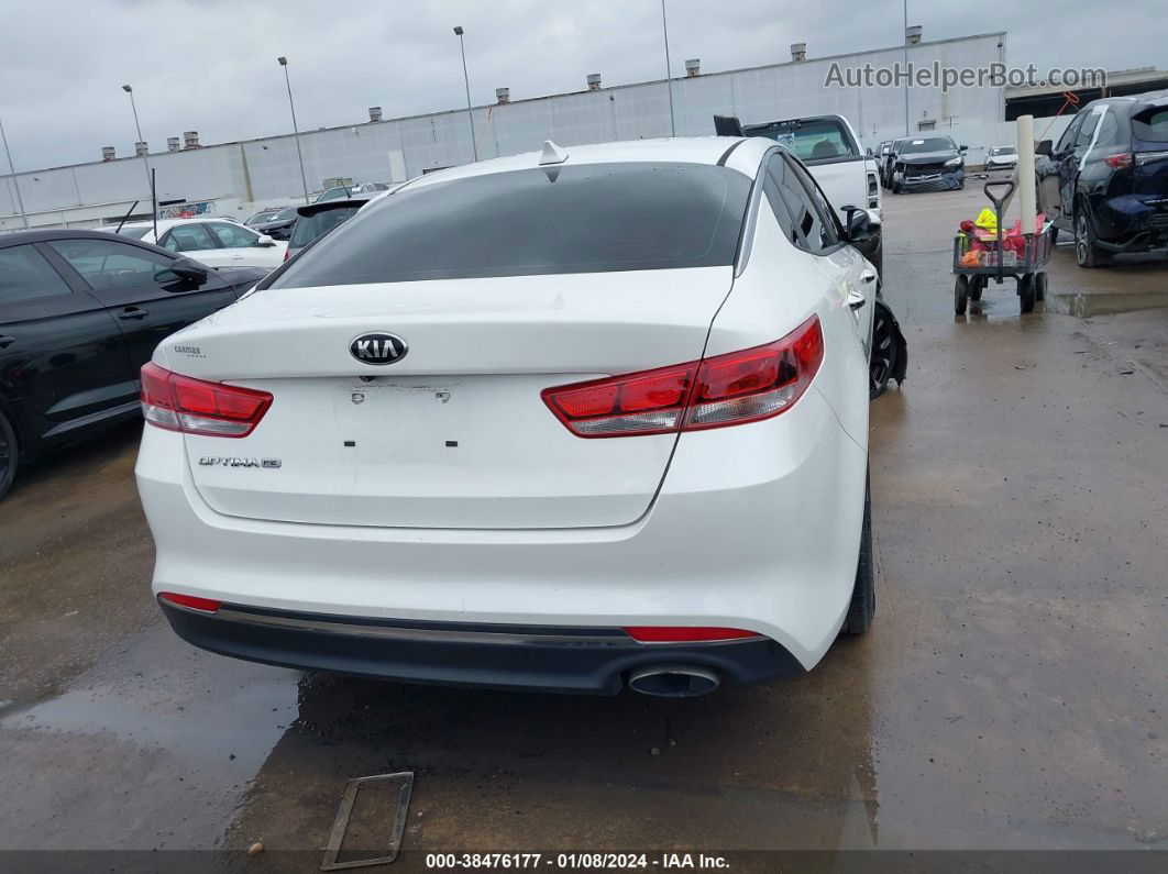 2016 Kia Optima Lx White vin: KNAGT4L34G5084644