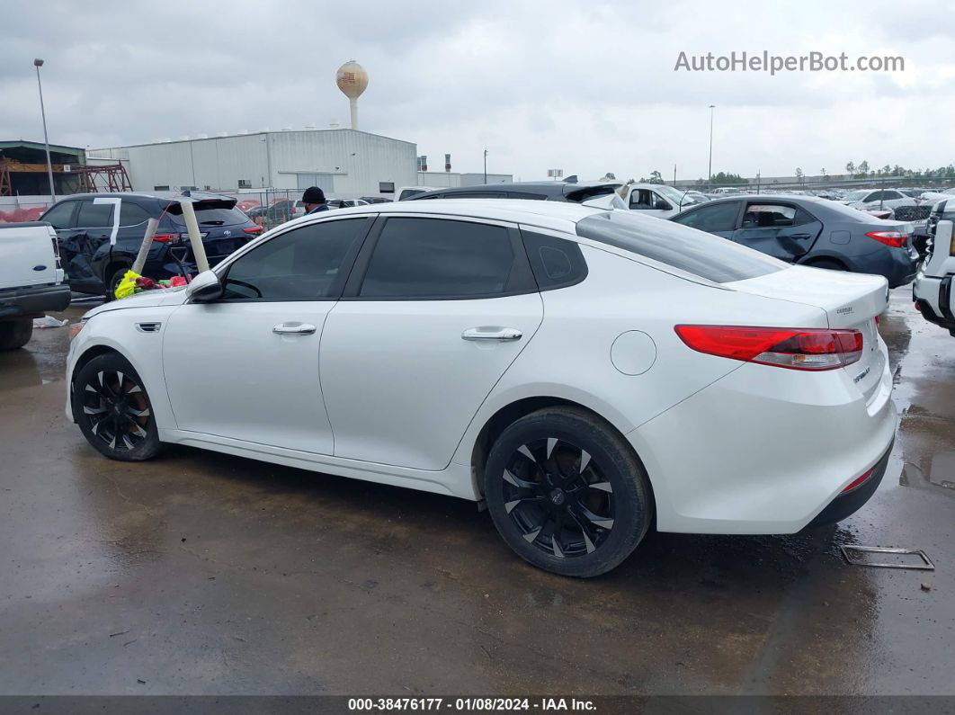 2016 Kia Optima Lx White vin: KNAGT4L34G5084644