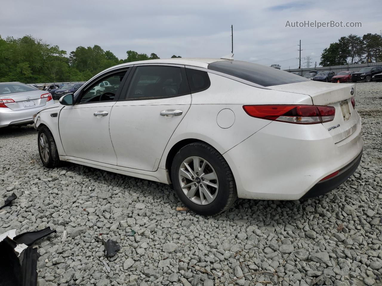 2016 Kia Optima Lx White vin: KNAGT4L34G5091027