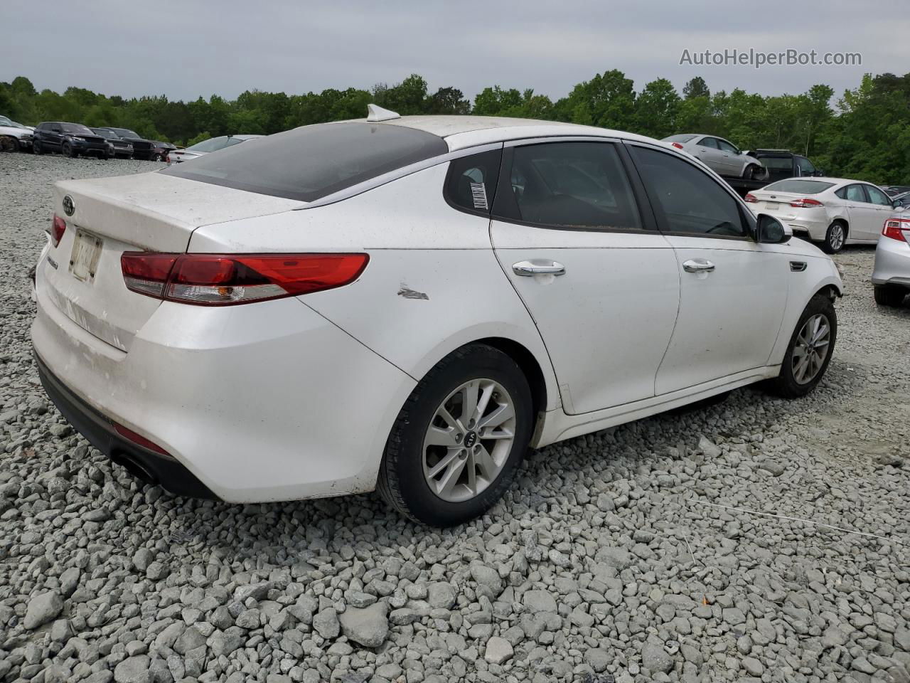 2016 Kia Optima Lx White vin: KNAGT4L34G5091027