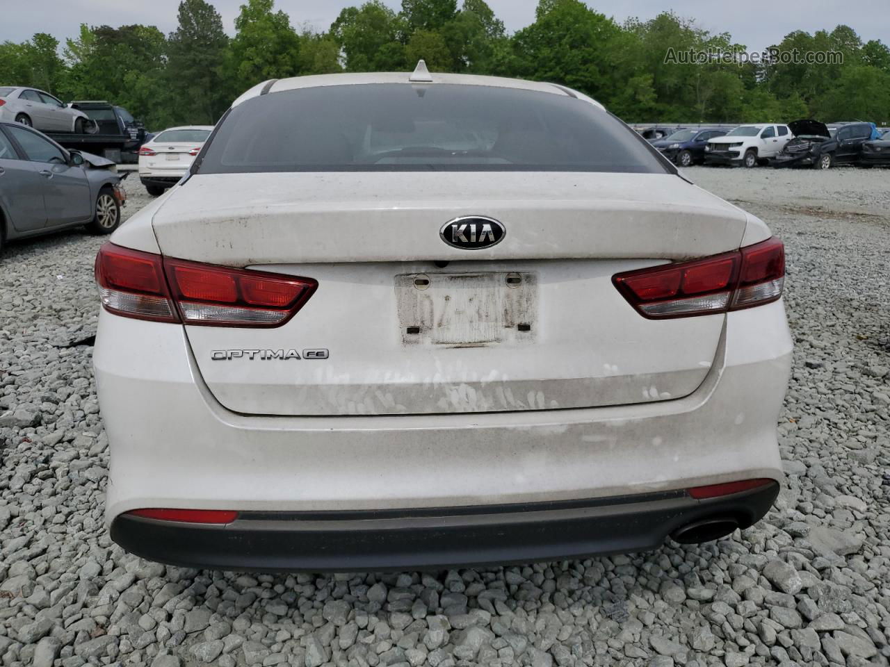 2016 Kia Optima Lx White vin: KNAGT4L34G5091027