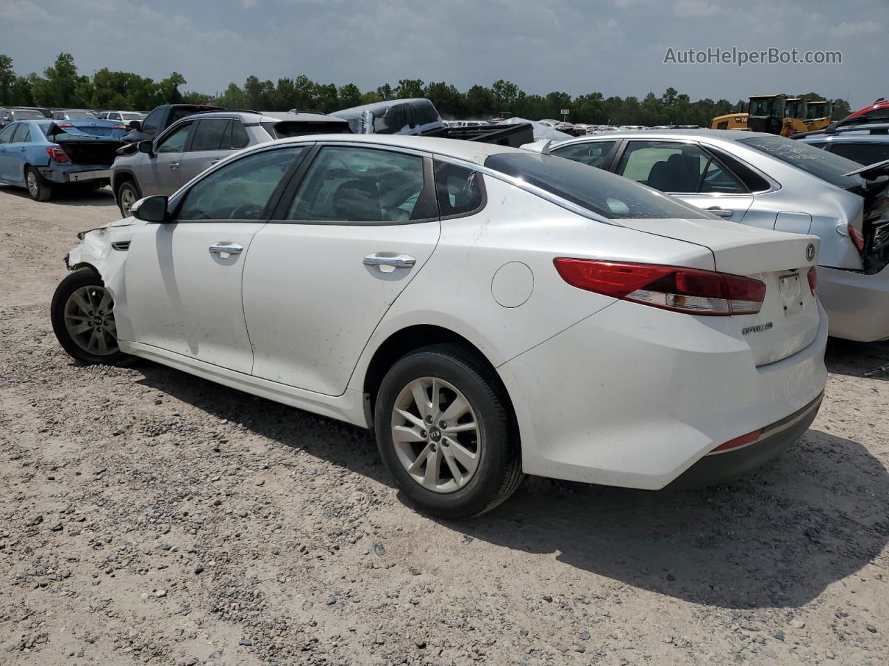 2016 Kia Optima Lx White vin: KNAGT4L34G5102026