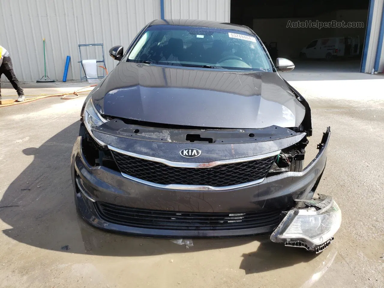 2017 Kia Optima Lx Gray vin: KNAGT4L34H5145816