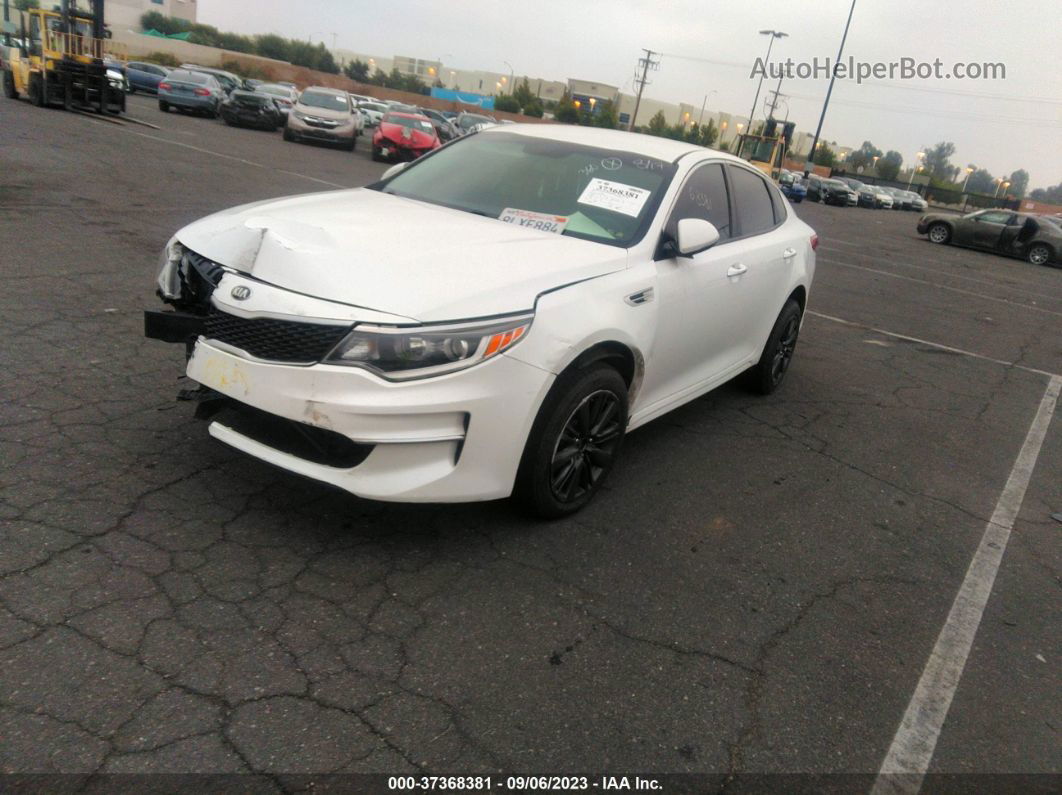 2017 Kia Optima Lx White vin: KNAGT4L34H5163653