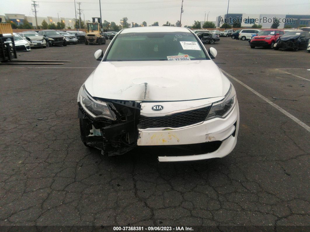 2017 Kia Optima Lx White vin: KNAGT4L34H5163653