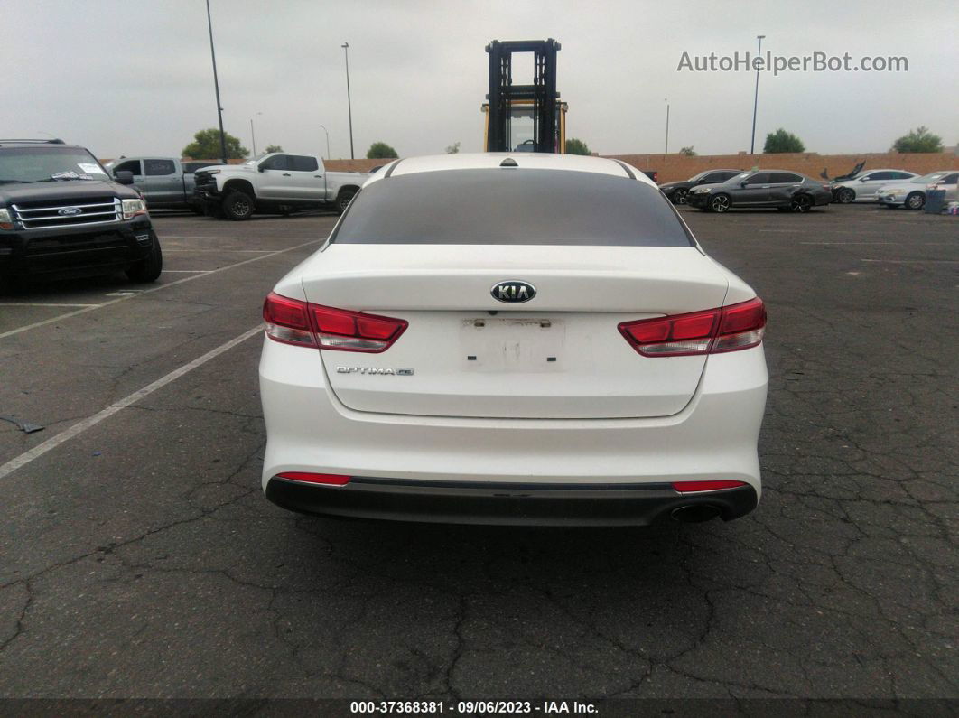 2017 Kia Optima Lx White vin: KNAGT4L34H5163653