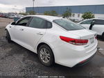 2017 Kia Optima Lx White vin: KNAGT4L35H5141595