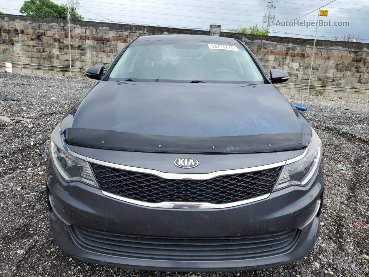 2017 Kia Optima Lx Gray vin: KNAGT4L35H5146098