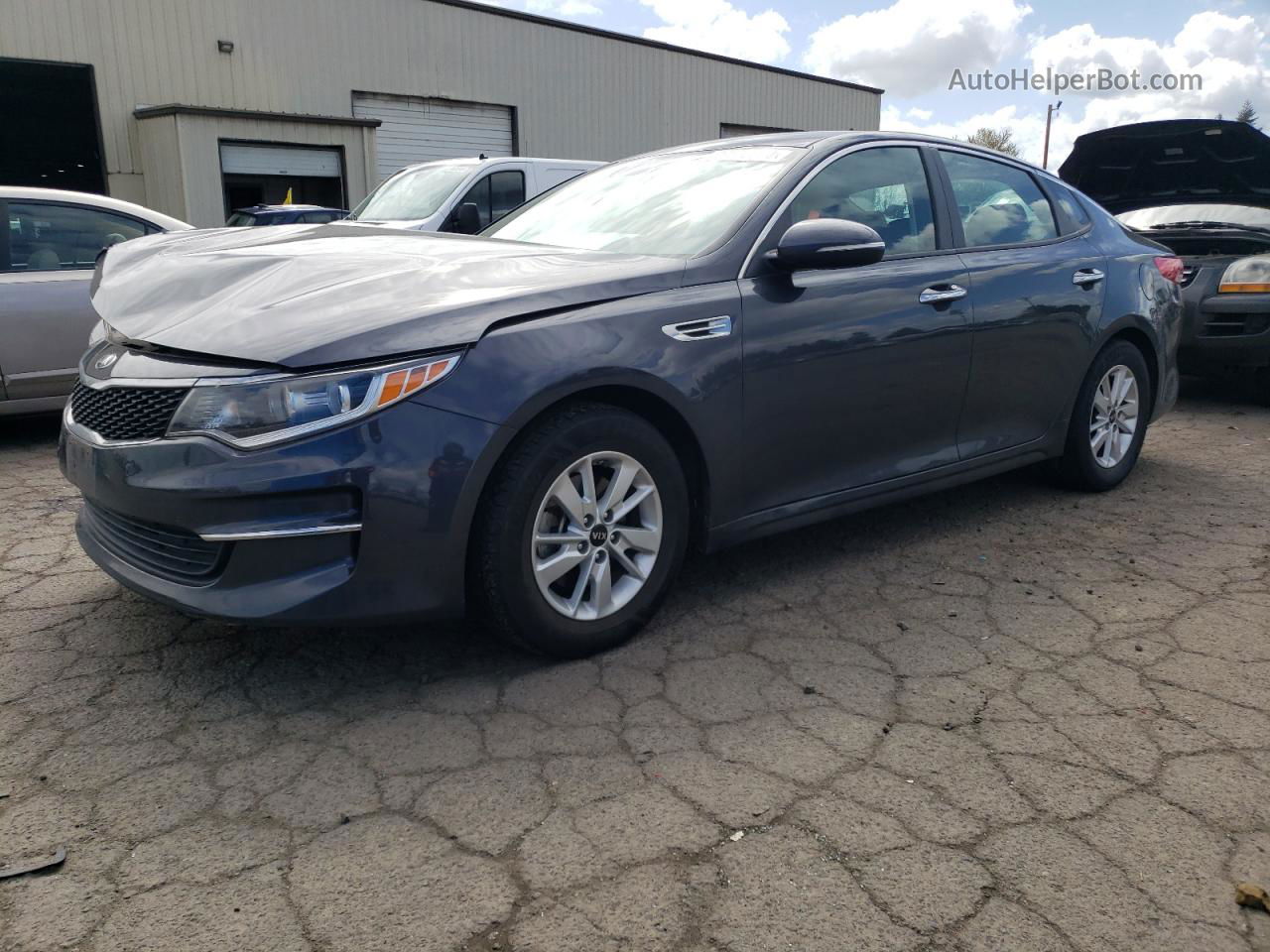 2017 Kia Optima Lx Gray vin: KNAGT4L35H5170806