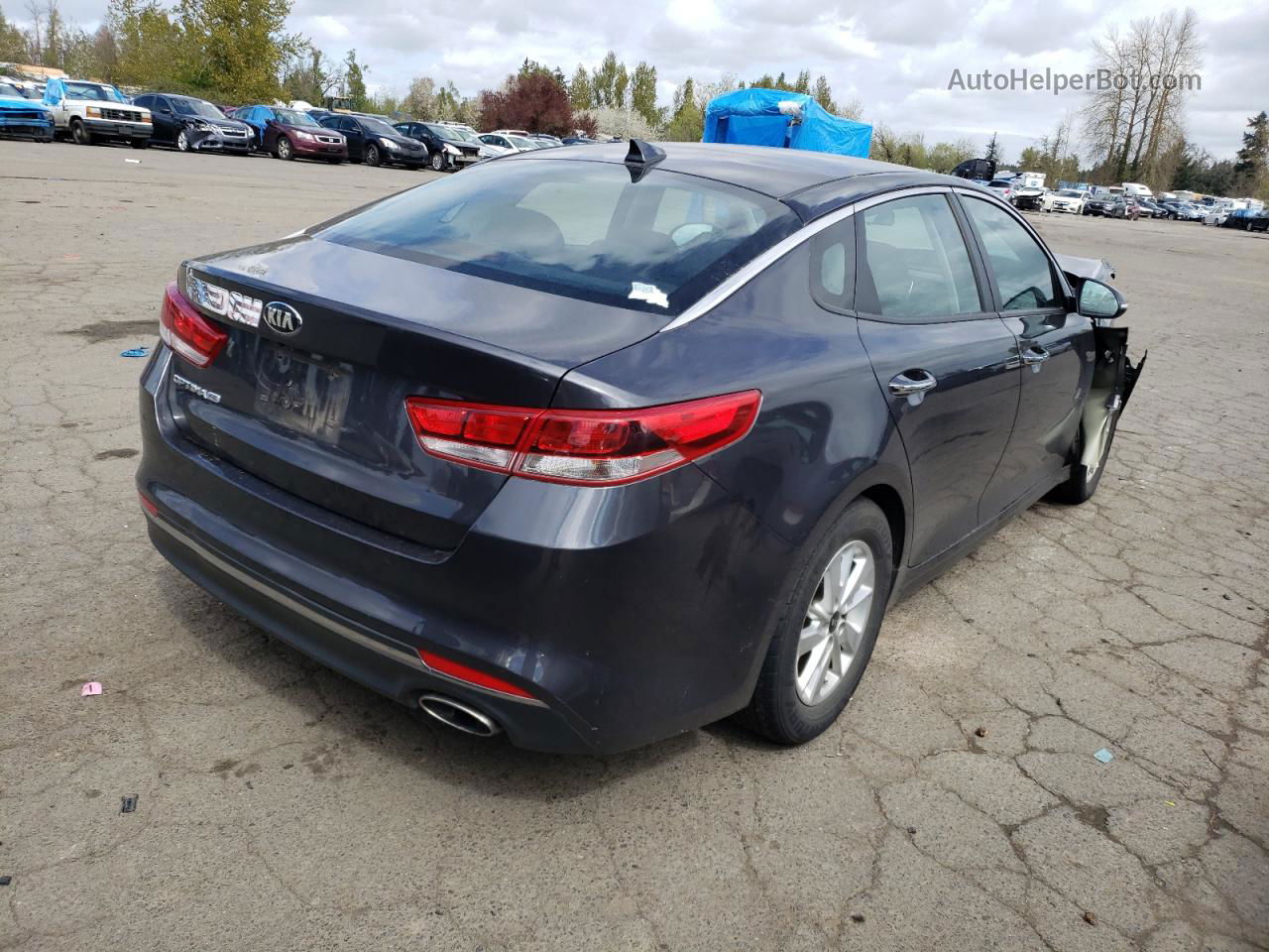 2017 Kia Optima Lx Gray vin: KNAGT4L35H5170806