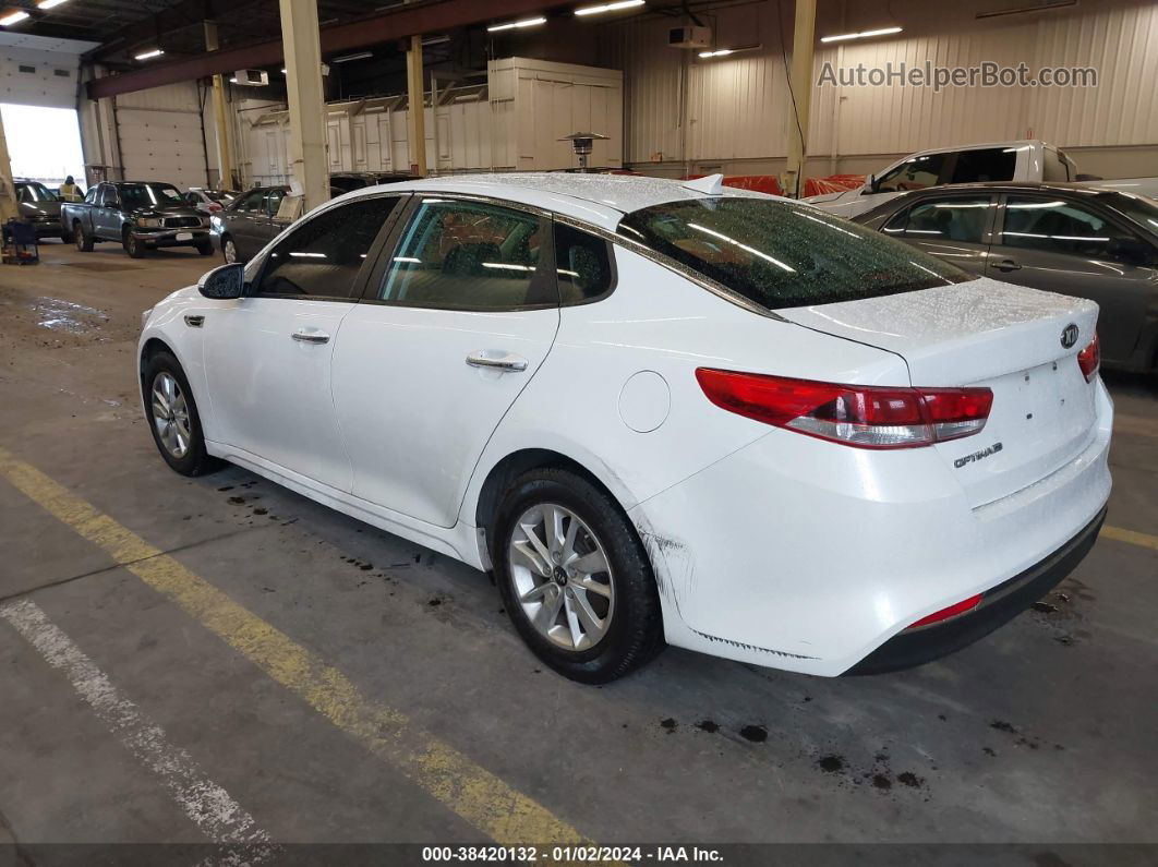 2016 Kia Optima Lx White vin: KNAGT4L36G5072964