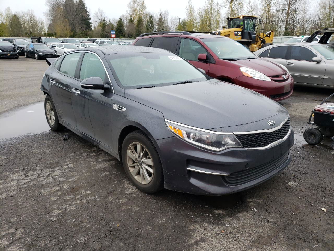 2017 Kia Optima Lx Gray vin: KNAGT4L36H5151794