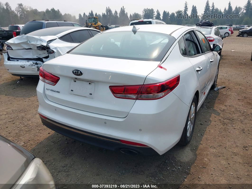 2018 Kia Optima Lx White vin: KNAGT4L36J5216049